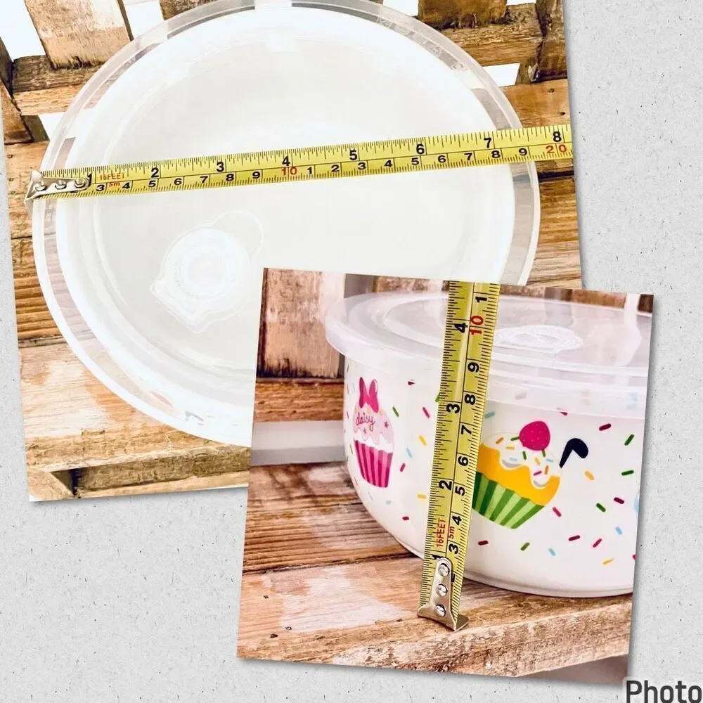 NWT Disney Winnie The Pooh & Friends Big Pressure Lid Food Container Bowl